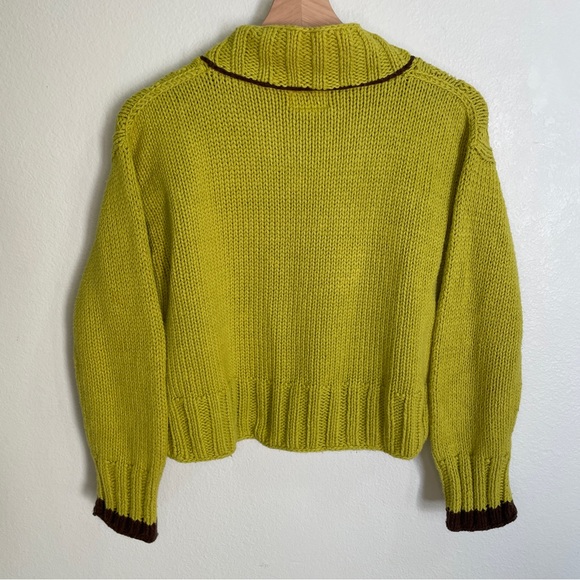 Vintage Rico Hand Knits Chunky Knit Cropped Statement Buttons Cotton Cardigan - Picture 2 of 12